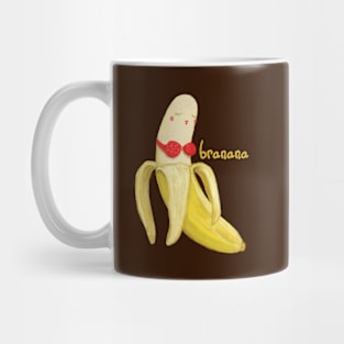 Cute Fruit Lovers Anthropomorphic Banana In A Bra -- BRANANA Mug